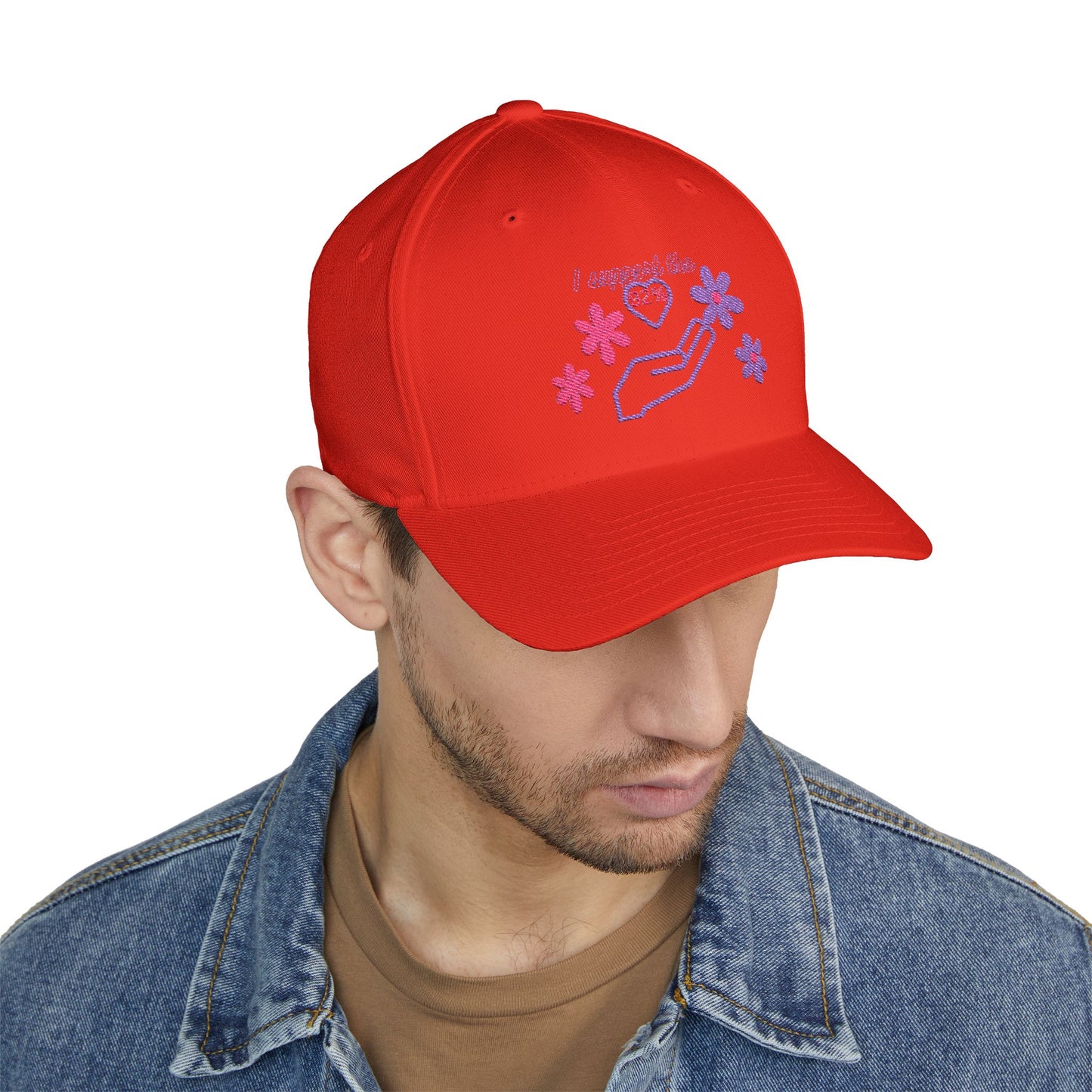 Embroidered Support Cap
