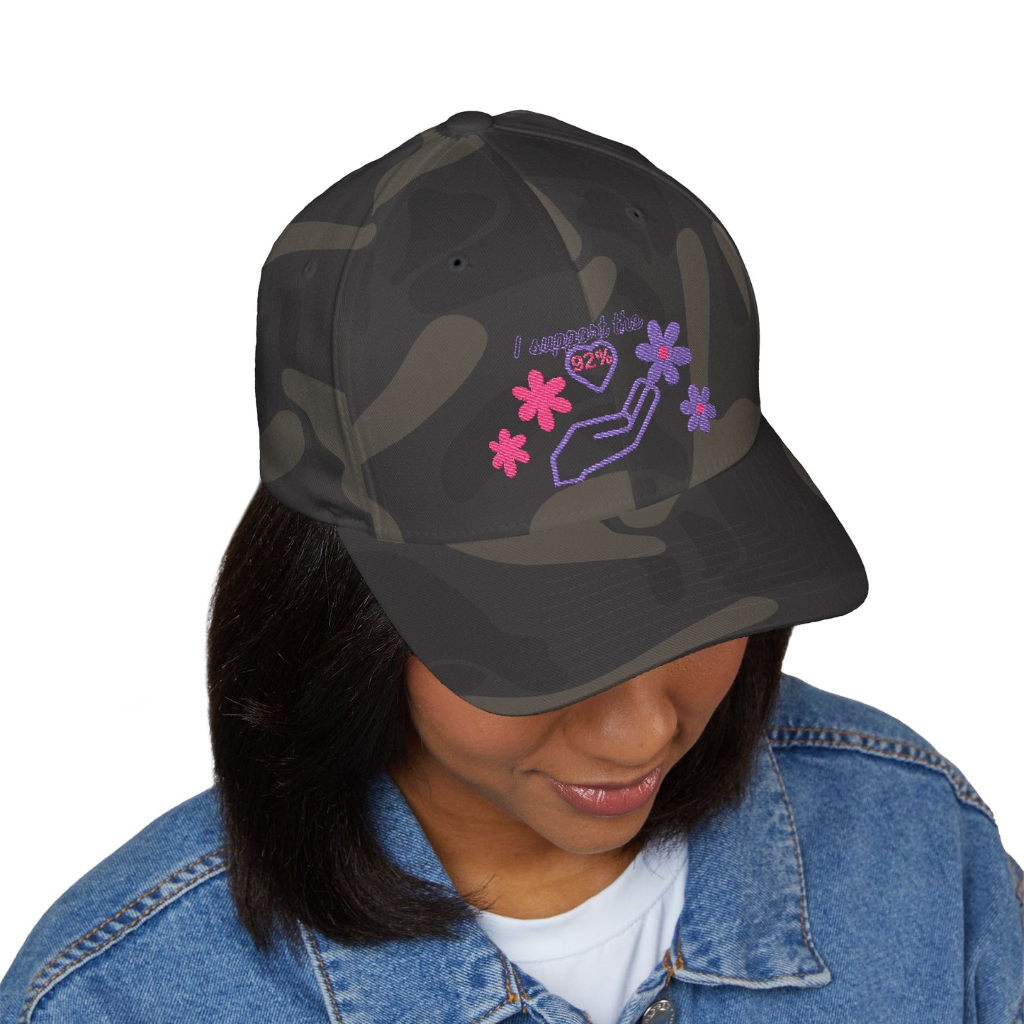 Embroidered Support Cap