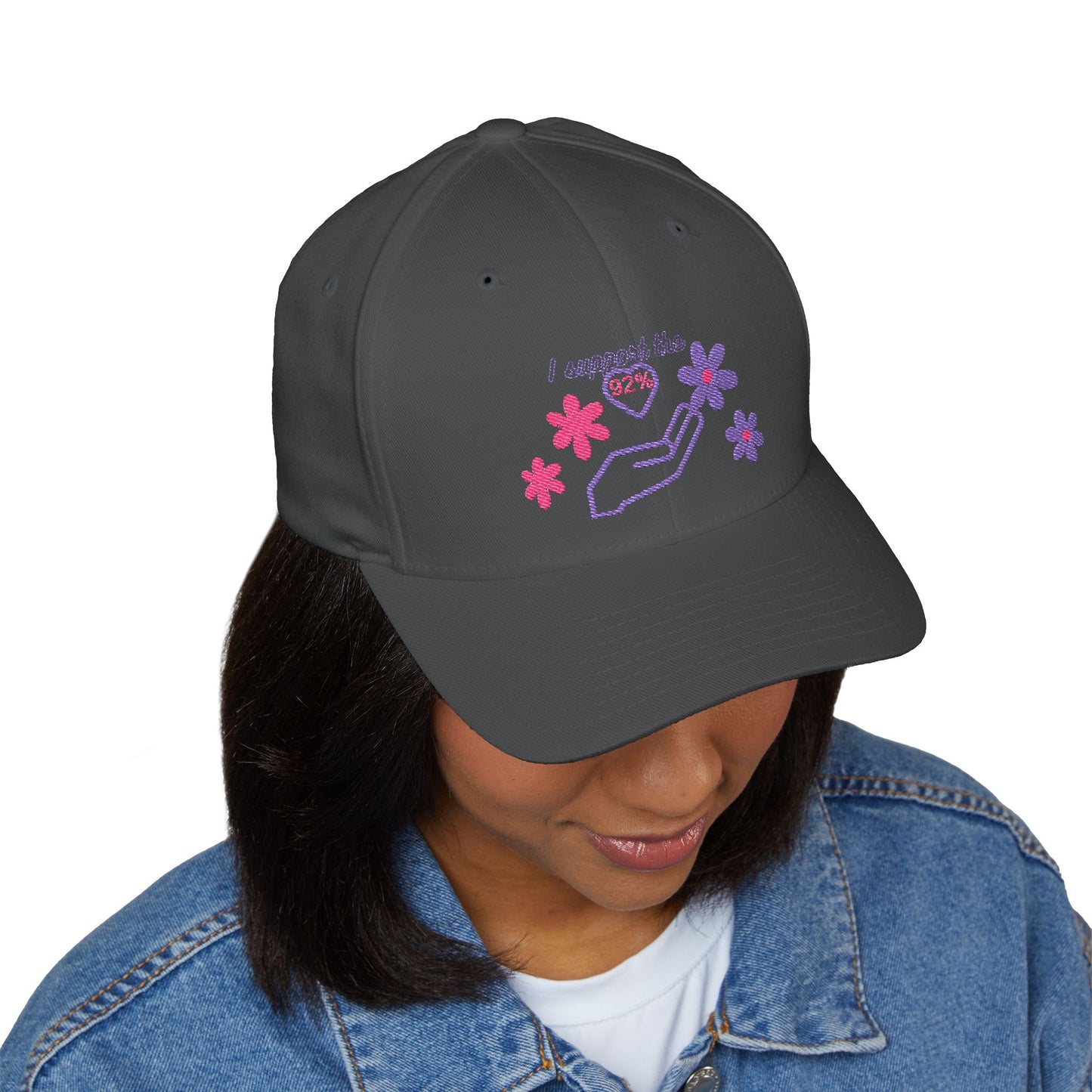 Embroidered Support Cap