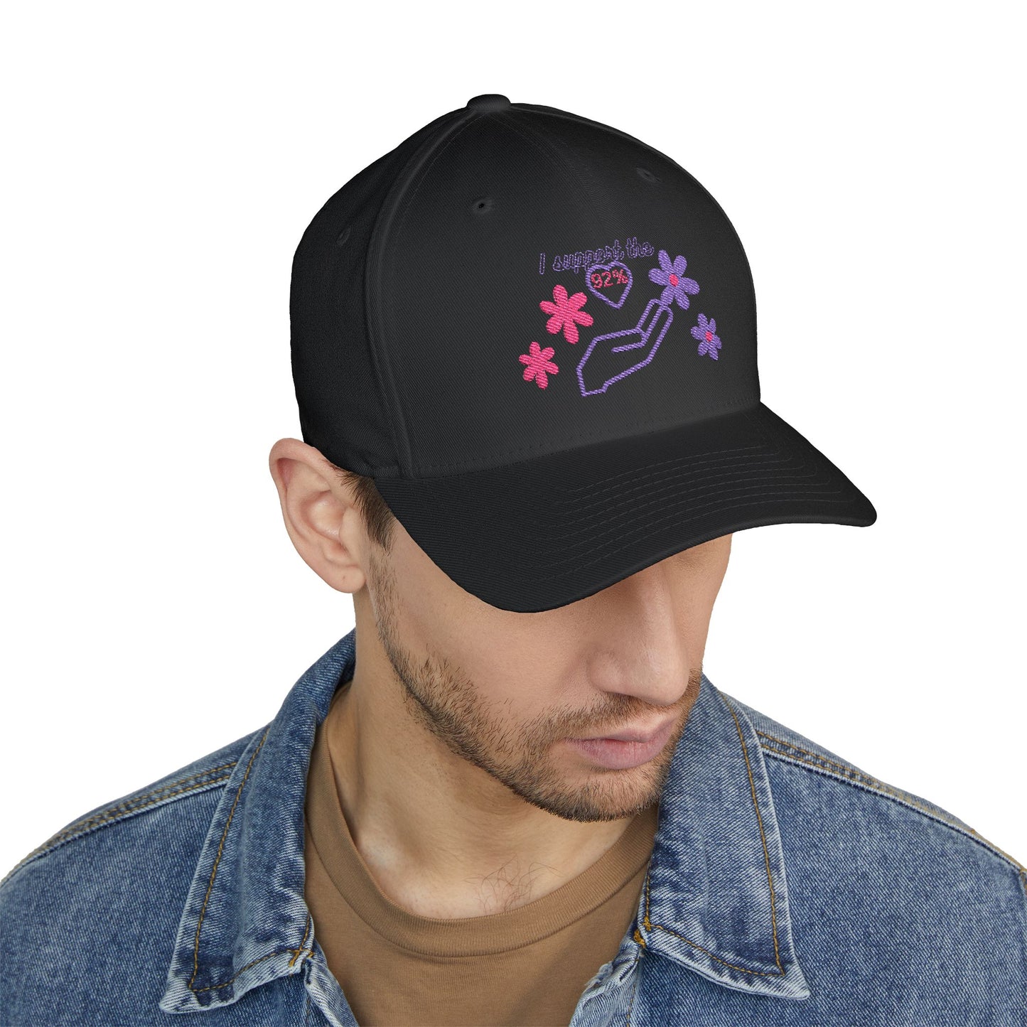 Embroidered Support Cap