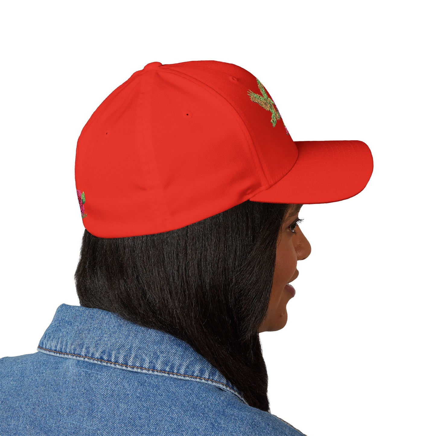 Embroidered Floral Cap, Stylish Closed-Back Hat - Think Kindly of Others/Live Your Life!